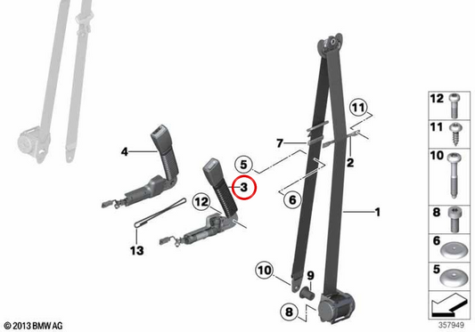 Correia inferior dianteira OEM 72119804647 para MINI Countryman R60. MINI originais.