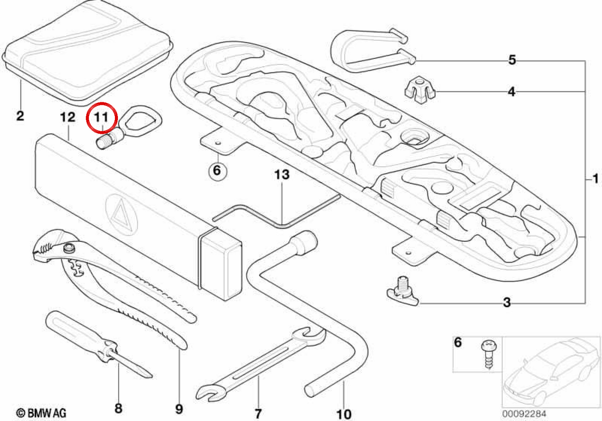 Mitarbeiterring 72158266616 für BMW E46, E65, E66, E53, E85, E86. Original BMW.