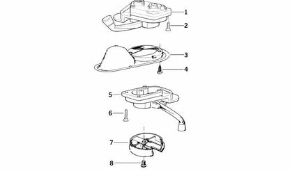 Mecanismo Techo Corredizo Manual para BMW E36 (OEM 54128144037). Original BMW