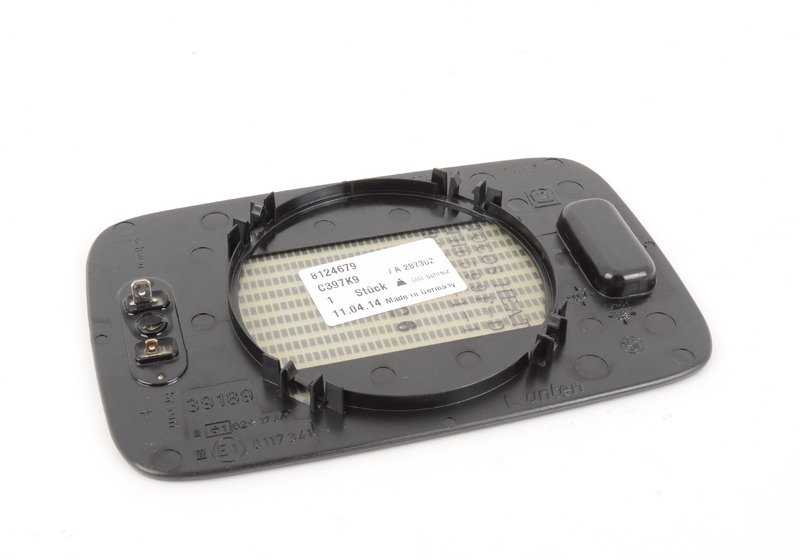 Heated mirror glass for BMW 8 Series E31 (OEM 51168124679). Original BMW