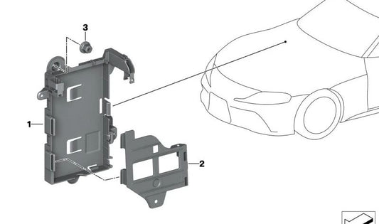 Tapa protección módulo BDC OEM 61359856129 para BMW G20, G21, G28, G80, G80N, G22, G22N, G23, G23N, G26F, G82, G82N, G83, G83N, G29. Original BMW.