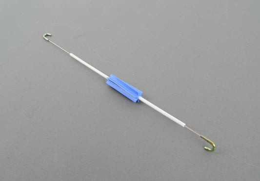 Cable tirador izquierdo OEM 51218117723 para BMW E34. Pieza del sistema de apertura de puerta delantera. Original BMW.