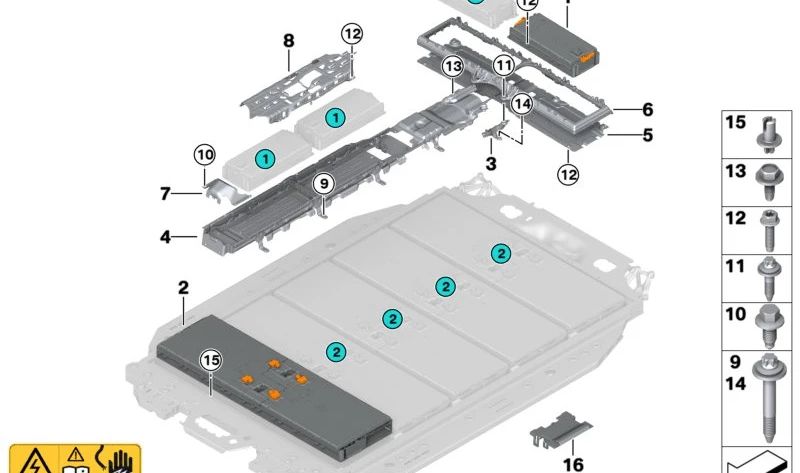Right adapter for BMW 7 Series G70 (OEM 61278846980). Original BMW