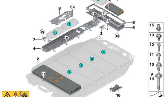 Right adapter for BMW 7 Series G70 (OEM 61278846980). Original BMW