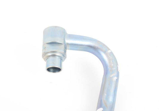 Tubo de aceite del radiador OEM 17227573273 para BMW E82 135i (N54/N55) manual y automático, y E82 M Coupé (N54T). Original BMW.