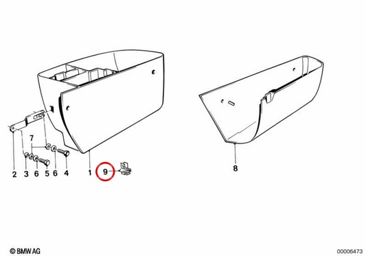 OEM clamp 72601916260 for BMW E30 316i (M10 Models, Manual and Automatic Change, Rear Traction, 1982-1988). Original BMW.