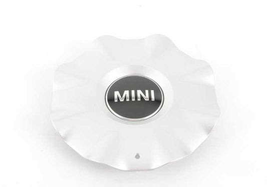 Cubierta de cubo plata OEM 36136764100 para MINI R50, Cabrio R52. Original MINI.