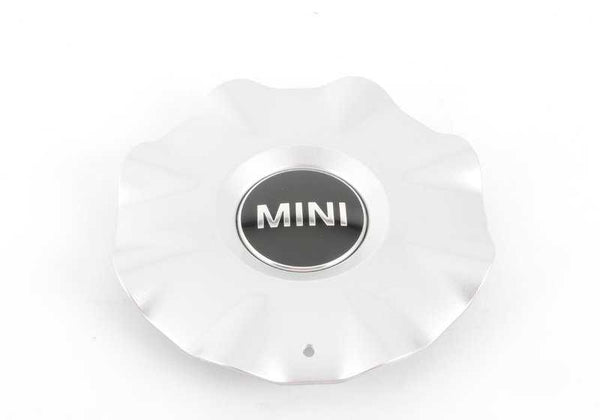 Cubierta de cubo plata OEM 36136764100 para MINI R50, Cabrio R52. Original MINI.