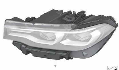 Farol LED AHL esquerdo OEM 63117933319 para BMW X7 G07, X7 G07 LCI. BMW genuíno.