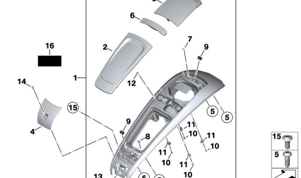 Tapa compartimento portaobjetos OEM 46639467643 para BMW Motorrad R 18 B, R 18 Transcontinental. Original BMW Motorrad.