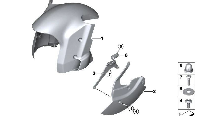 Tampa do disco de freio esquerdo OEM 46617915225 para motocicletas BMW M 1000 RR (K66). Originais BMW Motorrad.