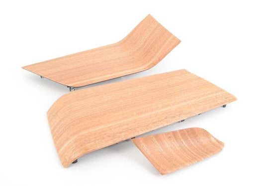Embellecedor salpicadero madera eucalipto OEM 51459332448 para BMW i3 I01 e I01N. Original BMW.