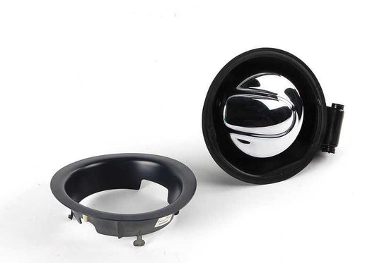 Tapa de gasolina cromada OEM 51170419864 para MINI R55 Cooper. Sustituye la tapa del depósito por una versión en cromo. Compatible con R55 Cooper (2007–2014). Original MINI.