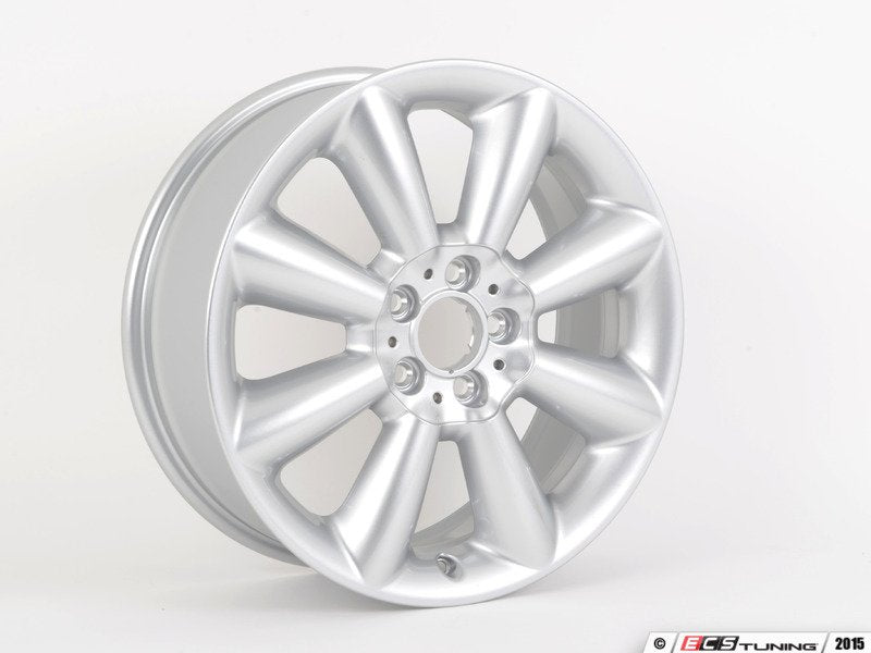 Cerchio in lega leggera MINI 7Jx18 ET54 argento (argento brillante) OEM 36116855116 per MINI F55, F56, F57... e altro ancora. MINI originale.
