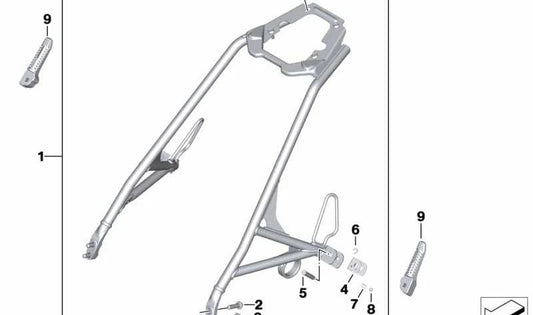 Conjunto de Configuração de Companheiro OEM 77258394216 para Moto BMW R Ninenet Racer (K32, 12/2015-07/2019). BMW Motorrad original.