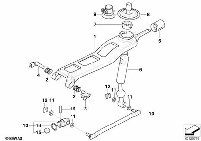 Schaltarm para BMW E60, E61, E63, E64 (OEM 25117547887). Original BMW.