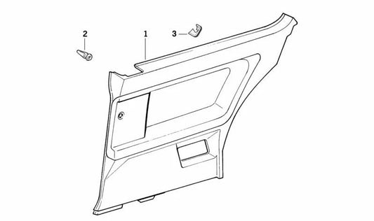 Linksseitiger Schicht für BMW 3 E36 -Serie (OEM 51438168009). Original BMW