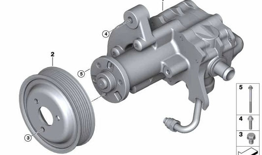 Power Steering Pump OEM 32416781018 for BMW E70, E71. Original BMW.
