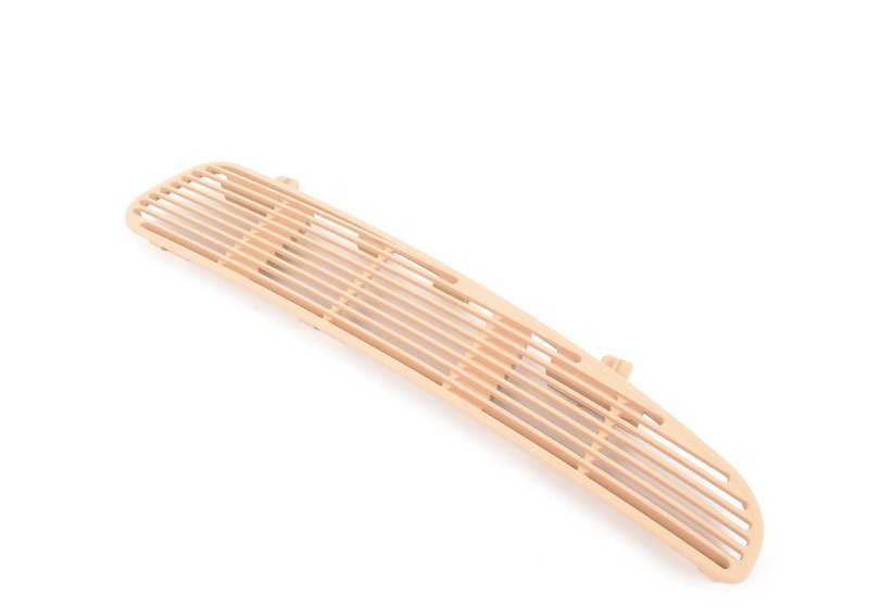 Rejilla de ventilación izquierda del compartimento OEM 51468204359 para BMW E39. Color beige arena. Pieza original BMW.