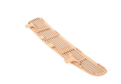 Rejilla de ventilación izquierda del compartimento OEM 51468204359 para BMW E39. Color beige arena. Pieza original BMW.