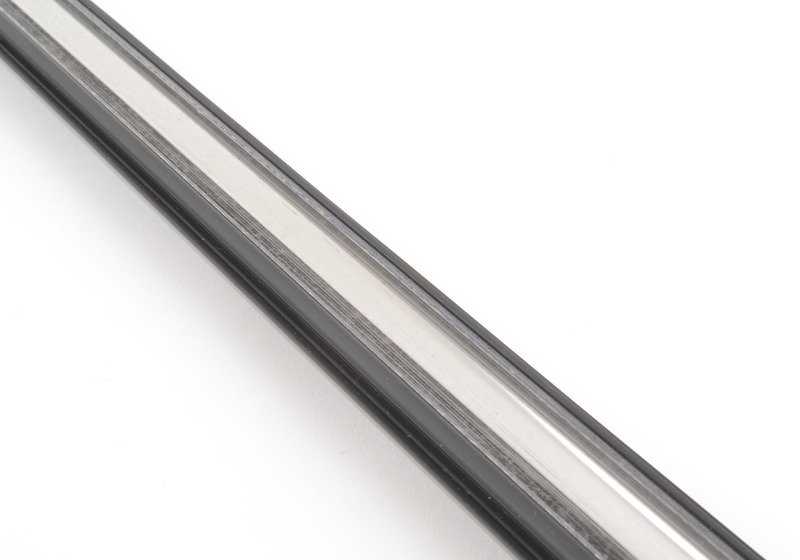 Moldura lateral puerta trasera izquierda negra OEM 51131952895 para BMW E30. Original BMW.