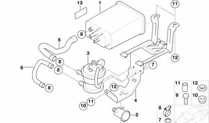 Fuga bomba de diagnóstico OEM 16136801158 para MINI R50, R53. Original MINI.