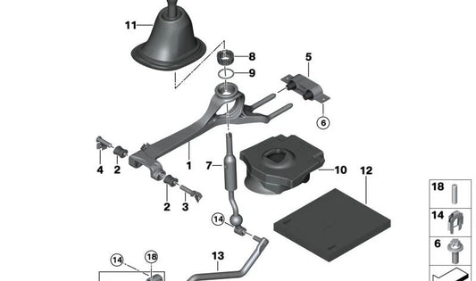 Inserto de fieltro para palanca de cambios OEM 25118686022 para BMW G87, G80 {Modelos: M211D, M212D, M213D, M221D, M222D, M223D, M351AY, M352AY, M353AY, M311HJ}. Original BMW.