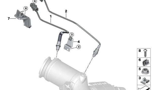 Guía de cable OEM 11788604896 para BMW F20, F21, F40, F22, F23, F44, F45, F46, F30, F31, F34, F32, F33, F36, G30, G31, G32, G11, G12, F48, F39, G01, G08, G02 y MINI F54, F55, F56, F57, F60. Original BMW y MINI.