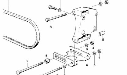 Parafuso redondo plano para BMW 3 E30 Series, 5 E34 Series, 7 E32 Series (OEM 32421708386). BMW original.
