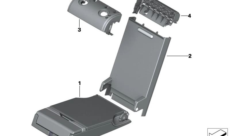 OEM Central Support Adjustment Mechanismus 52207444290 für BMW G05, G18, F95, G06, F96. Original BMW.