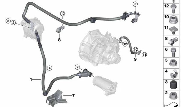 Perno de masa OEM 07146952709 para BMW F40, F52, F44, F45, F46, F48, F39 y MINI F55, F56, F57, F54, F60. Original BMW y MINI.