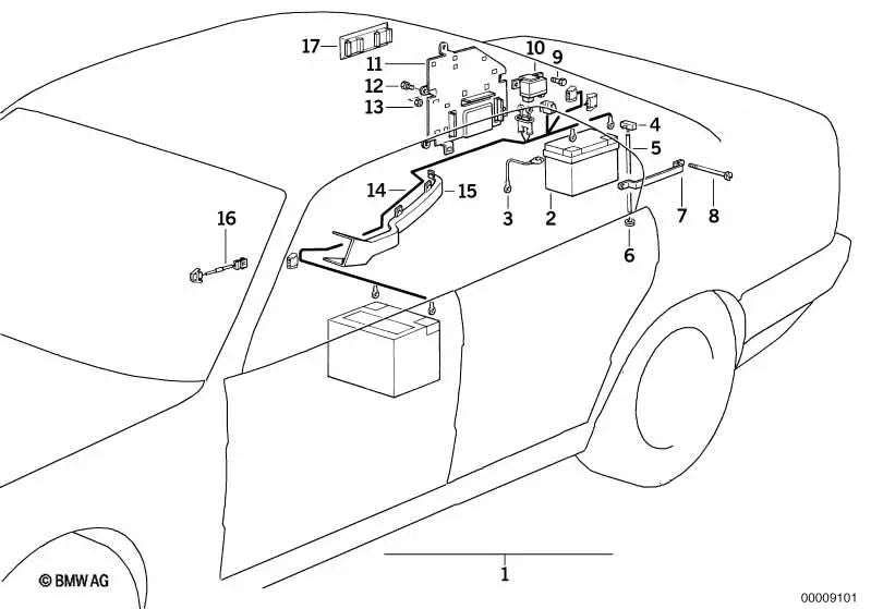 Guía tensa para BMW E34, E32 (OEM 61211459044). Original BMW
