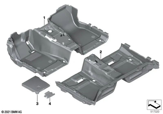 Hintergrundauskleidung für BMW E46, F30, F80 (OEM 51479871099). Original BMW