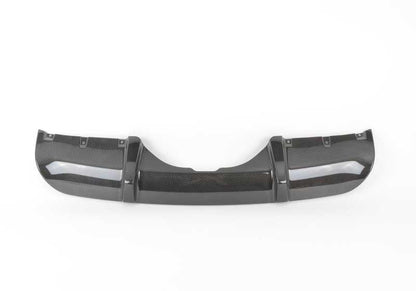 Difusor trasero M Performance de carbono OEM 51192339222 para BMW F15, F85, F16, F86. Aporta un diseño deportivo y agresivo, compatible con enganche de remolque. Original BMW.