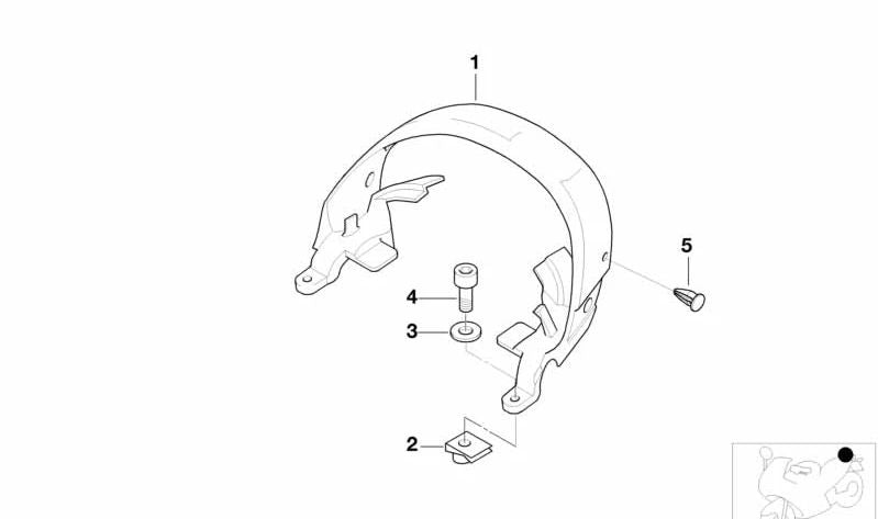 Asidero trasero OEM 52532307782 para motos BMW K1200RS, K1200GT, K1200LT (1996–2005). Original BMW Motorrad.