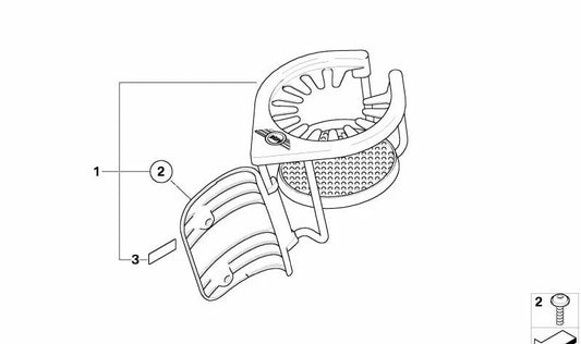 Cinta adhesiva de doble cara OEM 51169129858 para MINI R50, R53, Cabrio R52. Original MINI.