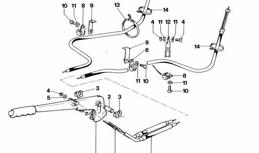 Handbremshebel für mehrere BMW -Modelle/-serien (OEM 34412162629). Original BMW.