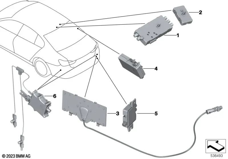 Diversity Antenna Amplifier for BMW G30N, G11N, G12N (OEM 65208735981). Genuine BMW