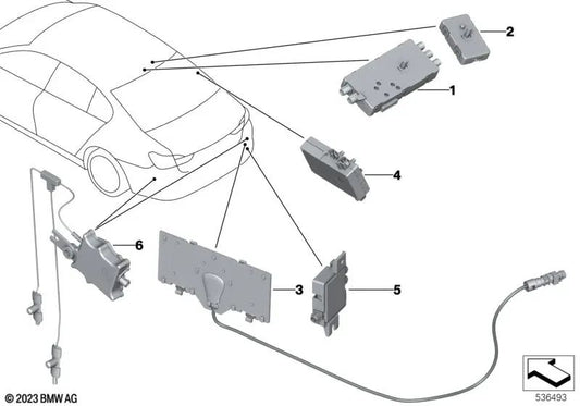 Sperrkreis für BMW 5 F90 -Serie, G30, G38, 7 G11, G12 (OEM 65209325724). Original BMW.