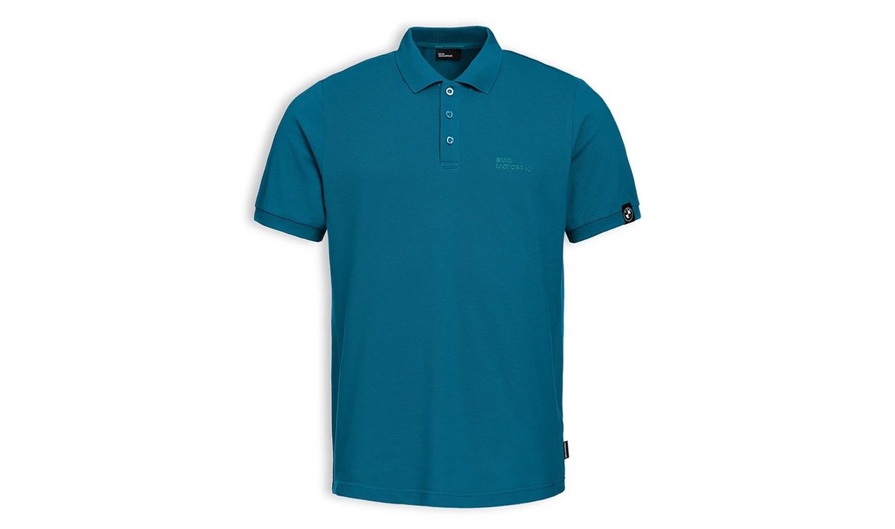 Polo azul talla S OEM 76615B3E4D6 para hombre, válido para BMW Motorrad. Original BMW Motorrad.
