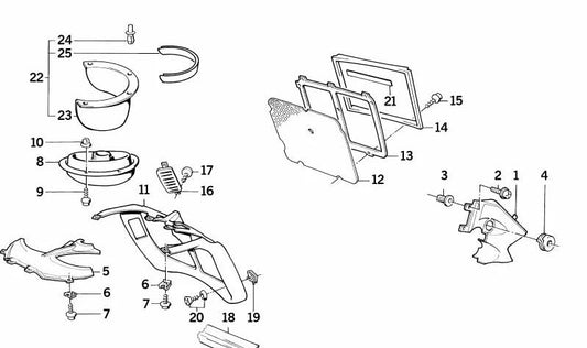 Protetor de canto OEM 46631456167 para BMW Motorrad K75 RT, K100 LT, K100 RT... e muito mais. Originais BMW Motorrad.