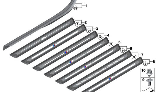 Front intake trim for BMW G83 (OEM 51478085273). Original BMW