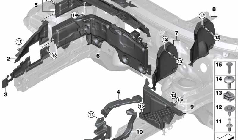 Abrazadera de cable OEM 12527642153 para MINI F56, F55, Cabrio F57. Original MINI.