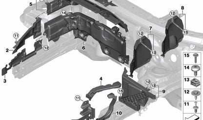 Abrazadera de cable OEM 12527642153 para MINI F56, F55, Cabrio F57. Original MINI.