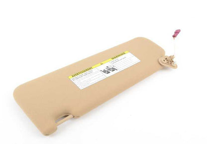 Parasols Right fabric beige OEM 51166981700 for BMW E90 {323i, 325i} with manual or automatic transmission. Compatible with models made between 2005 and 2011. Original BMW.