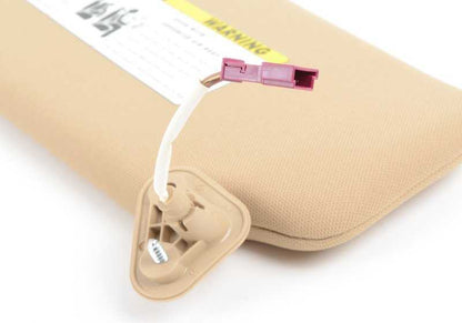 Parasols Right fabric beige OEM 51166981700 for BMW E90 {323i, 325i} with manual or automatic transmission. Compatible with models made between 2005 and 2011. Original BMW.