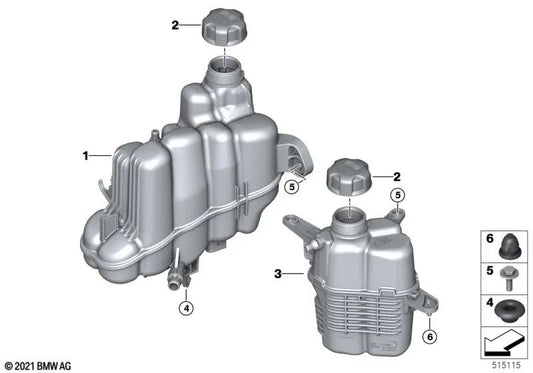 Expansion tank for BMW X1 U11, U12 (OEM 17138476673). Original BMW.