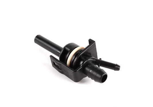 OEM 11151703710 engine ventilation connector for BMW E36 and E34 320i (M50). Part of the crankcase ventilation system. Original BMW.