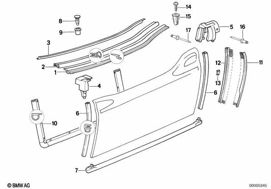 Cubierta exterior izquierda OEM 51212290807 para BMW Z1 E30 (07/1988 - 06/1991). Original BMW.