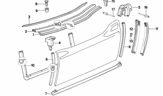 OEM 51212291503 Scheda della porta sinistra per BMW Z1. Porta del conducente originale. Sostituzione BMW originale.